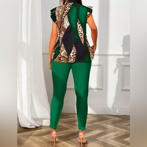 **NEW**Green Women's Pants Set